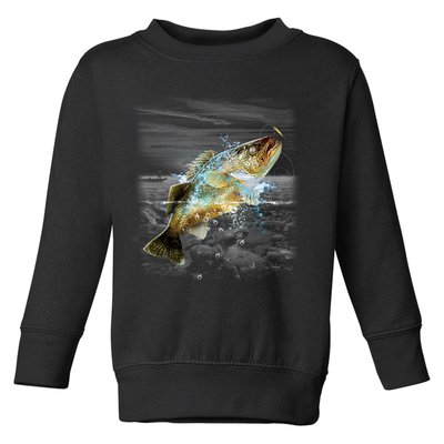 Walleye Wilderness - Fishing Toddler Sweatshirt