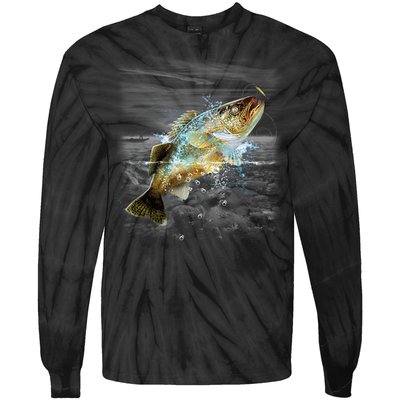 Walleye Wilderness - Fishing Tie-Dye Long Sleeve Shirt