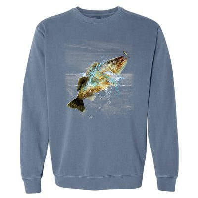 Walleye Wilderness - Fishing Garment-Dyed Sweatshirt