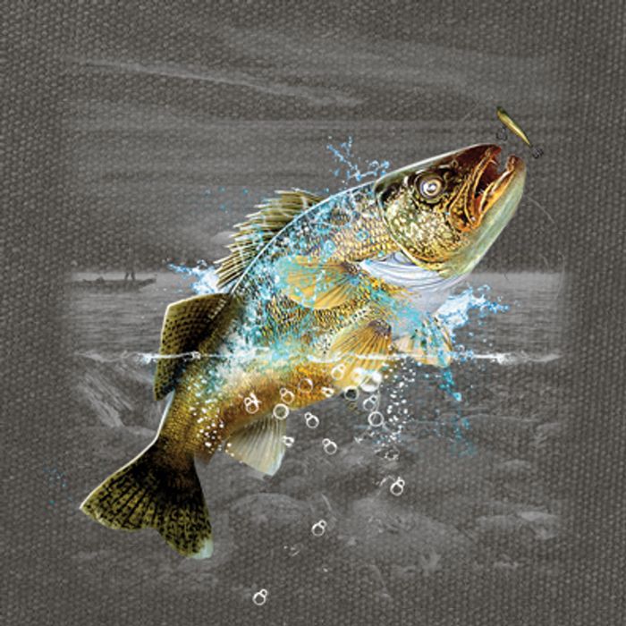 Walleye Wilderness - Fishing Cotton Canvas Backpack