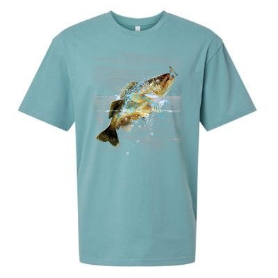 Walleye Wilderness - Fishing Sueded Cloud Jersey T-Shirt