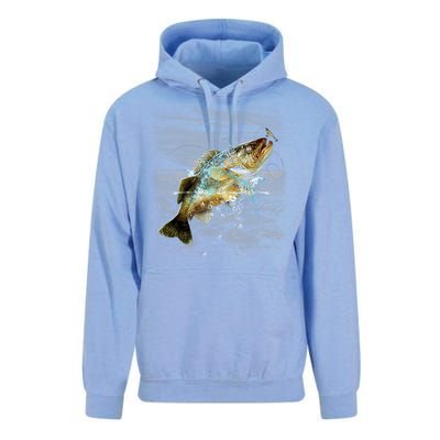 Walleye Wilderness - Fishing Unisex Surf Hoodie