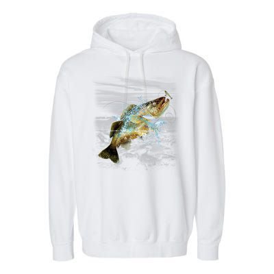 Walleye Wilderness - Fishing Garment-Dyed Fleece Hoodie