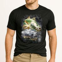 Walleye Wilderness - Fishing Jumping Fish Cooling Performance Crew T-Shirt