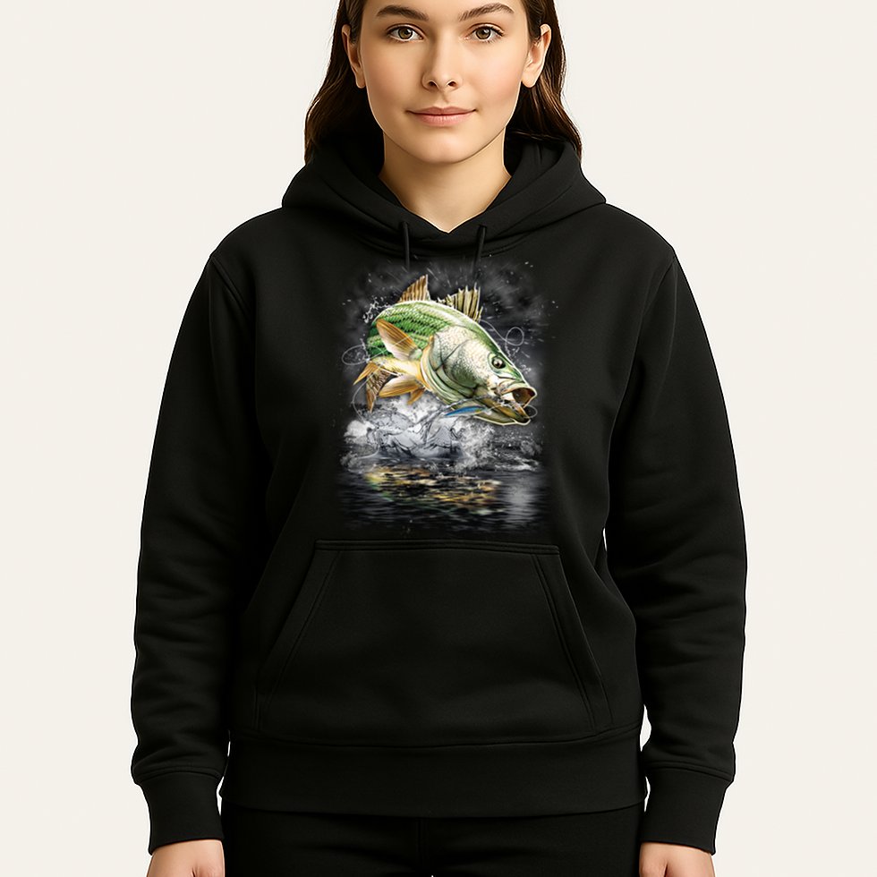 Walleye Wilderness - Fishing Jumping Fish Hoodie
