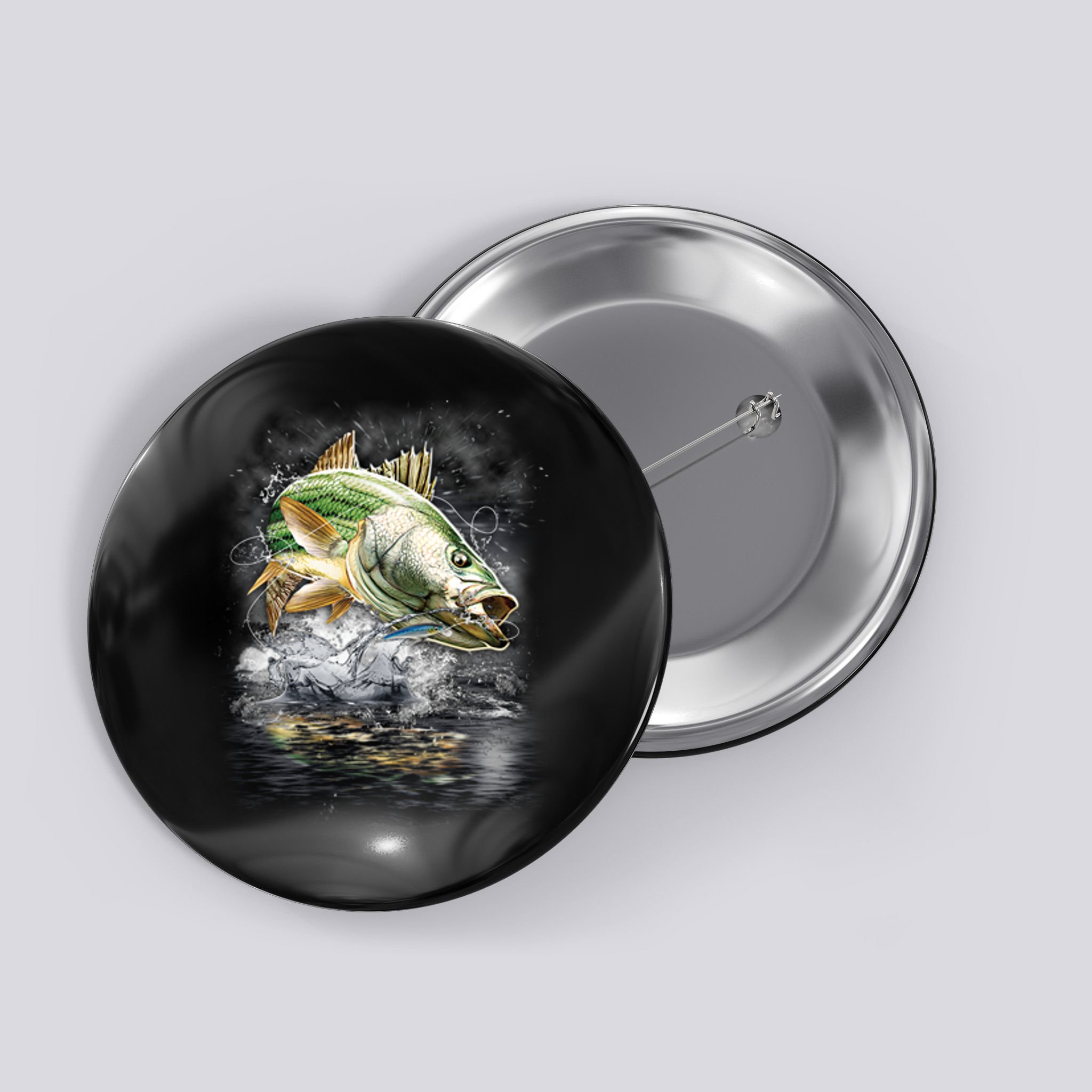 Walleye Wilderness - Fishing Jumping Fish Button
