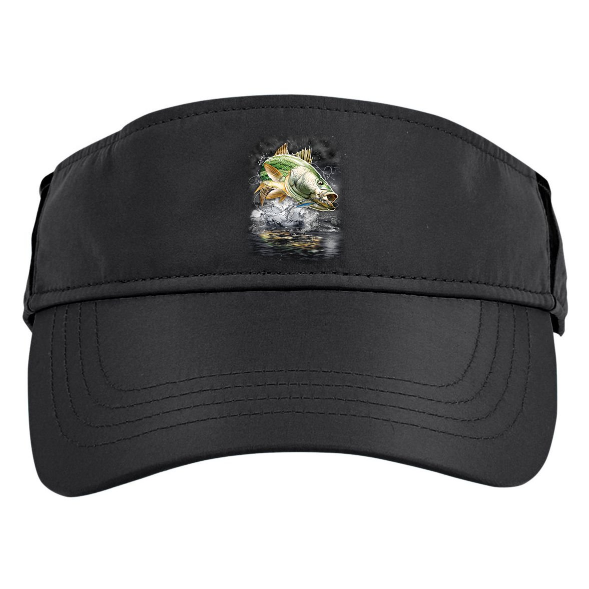 Walleye Wilderness - Fishing Jumping Fish Adult Drive Performance Visor