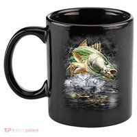 Walleye Wilderness - Fishing Jumping Fish 11oz C Handle Ceramic Mug