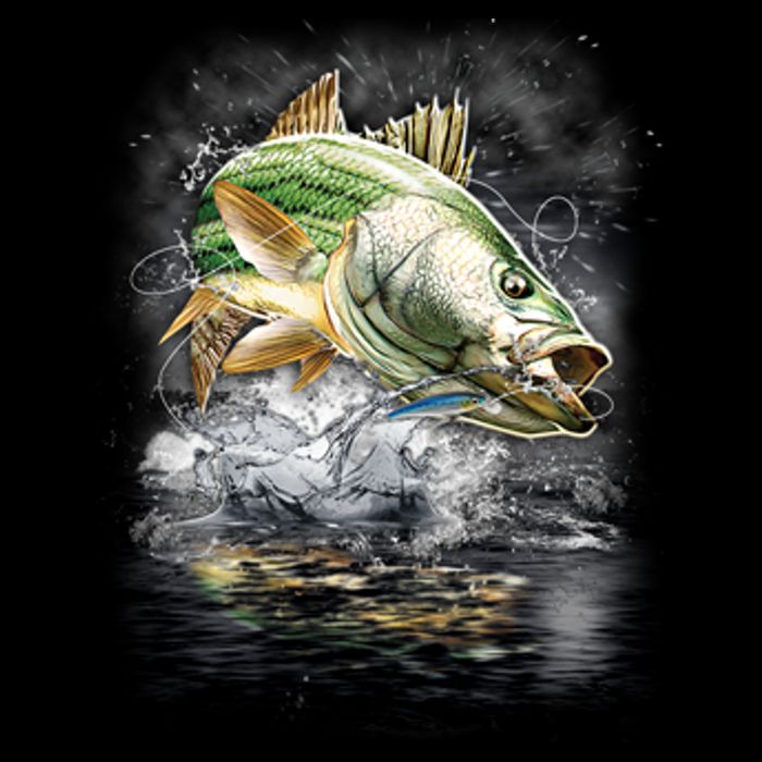 Walleye Wilderness - Fishing Jumping Fish Baby Bodysuit