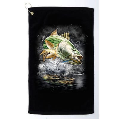 Walleye Wilderness - Fishing Jumping Fish Golf Towel