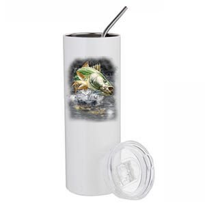 Walleye Wilderness - Fishing Jumping Fish Stainless Steel Tumbler