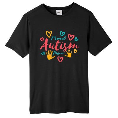 Wo Autism Mom Proud Autistic Pride Awareness Day Month Asperger Tall Fusion ChromaSoft Performance T-Shirt