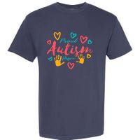 Wo Autism Mom Proud Autistic Pride Awareness Day Month Asperger Garment-Dyed Heavyweight T-Shirt