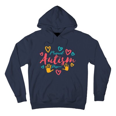 Wo Autism Mom Proud Autistic Pride Awareness Day Month Asperger Hoodie