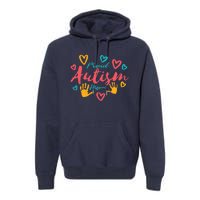 Wo Autism Mom Proud Autistic Pride Awareness Day Month Asperger Premium Hoodie