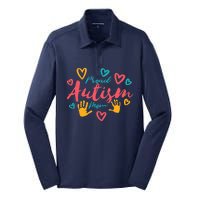 Wo Autism Mom Proud Autistic Pride Awareness Day Month Asperger Silk Touch Performance Long Sleeve Polo