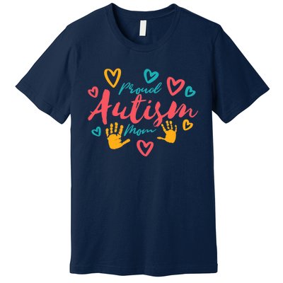 Wo Autism Mom Proud Autistic Pride Awareness Day Month Asperger Premium T-Shirt