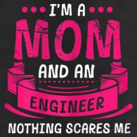 Womens A Mom And Engineer Nothing Scares Me Mechanical Funny Golf Towel