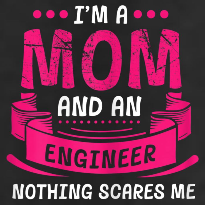 Womens A Mom And Engineer Nothing Scares Me Mechanical Funny Golf Towel