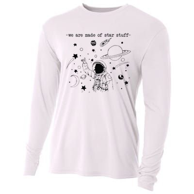 We Are Made Star Stuff Spaceman Astronomy Astronaut Present Cooling Performance Long Sleeve Crew