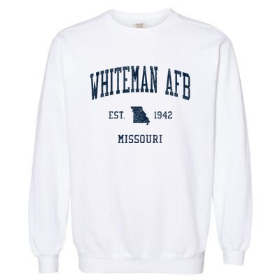 Whiteman Afb Mo Vintage Athletic Sports Garment-Dyed Sweatshirt