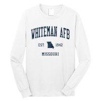 Whiteman Afb Mo Vintage Athletic Sports Long Sleeve Shirt