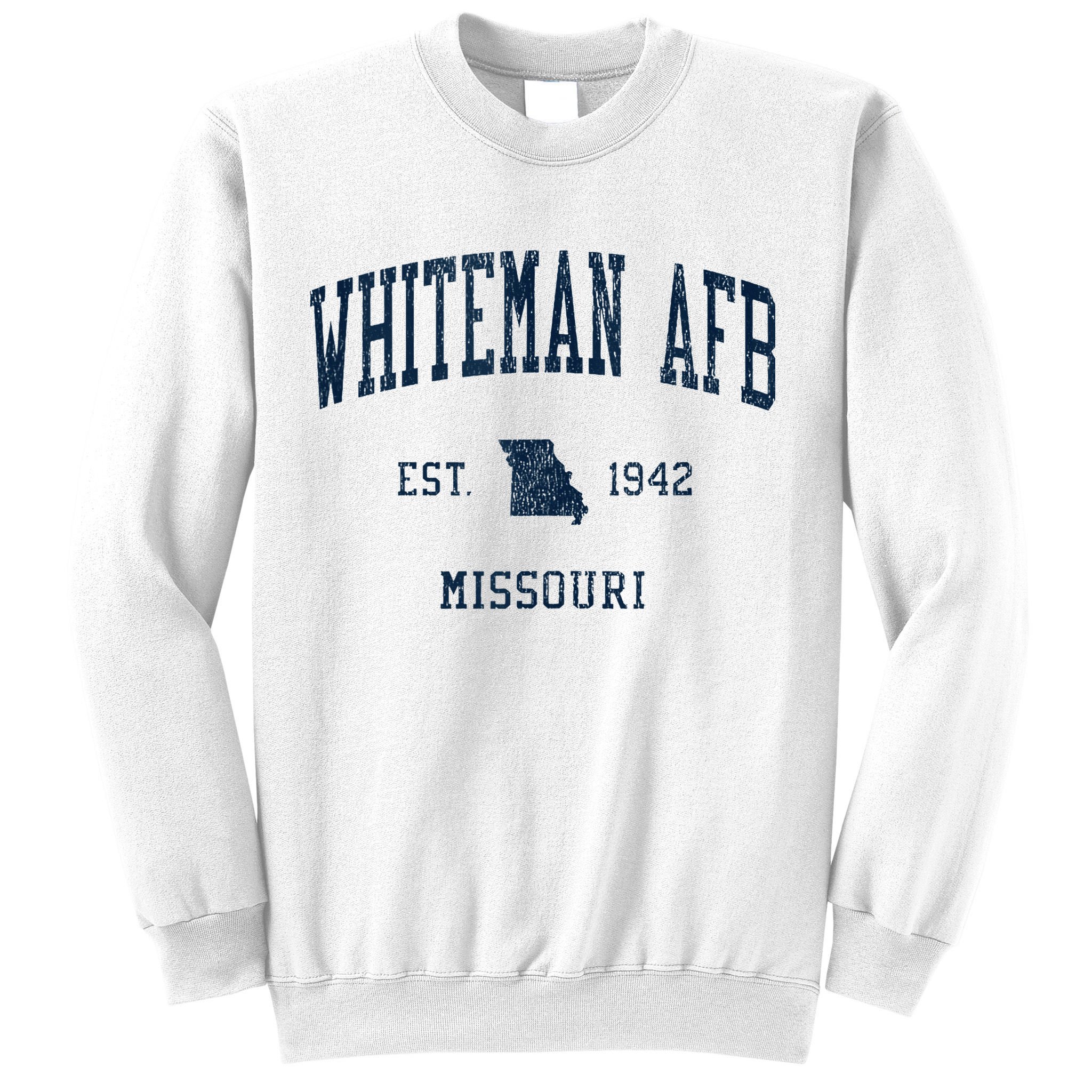 Whiteman Afb Mo Vintage Athletic Sports Sweatshirt