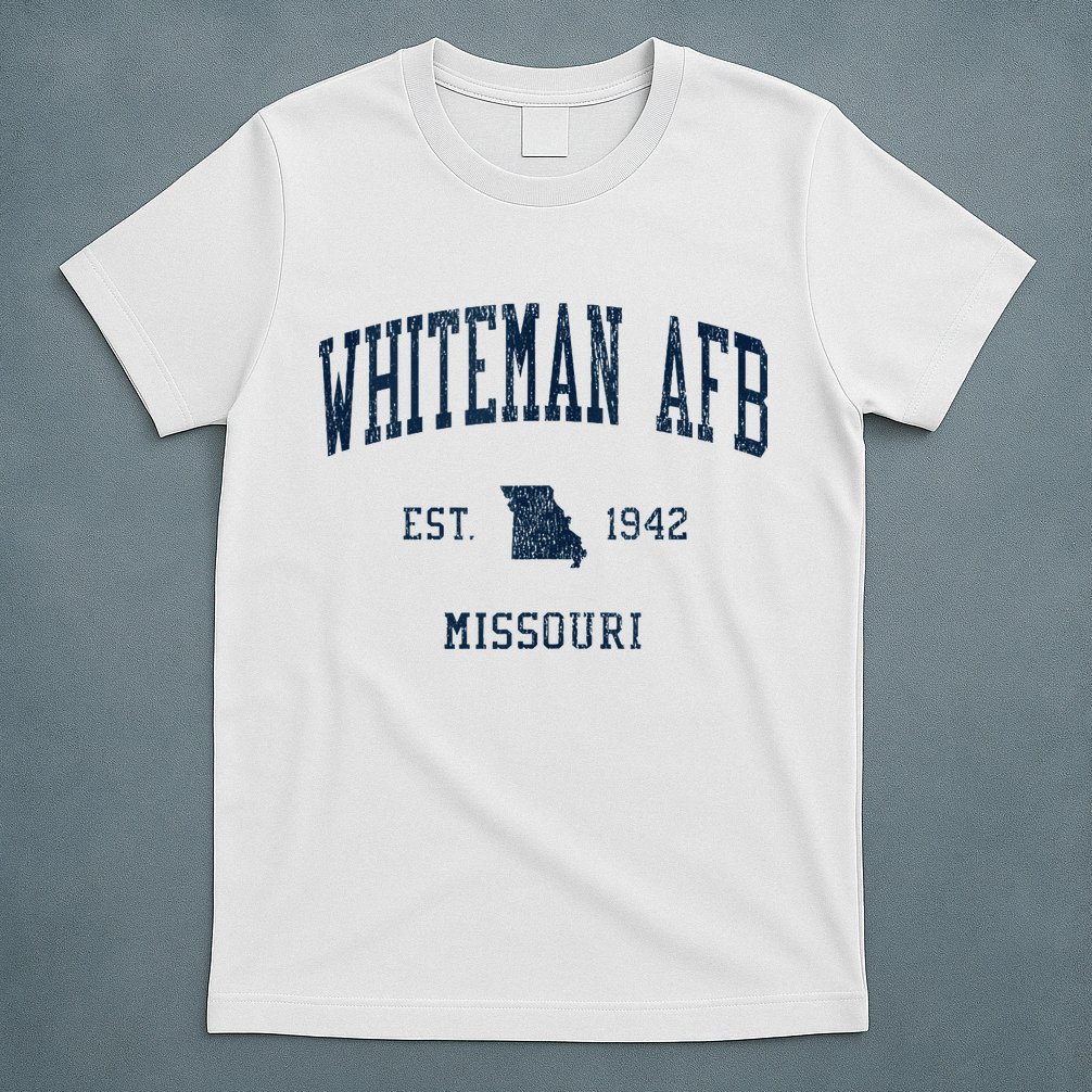Whiteman Afb Mo Vintage Athletic Sports T-Shirt