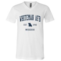 Whiteman Afb Mo Vintage Athletic Sports V-Neck T-Shirt