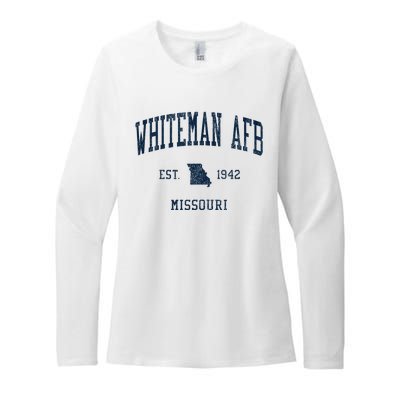 Whiteman Afb Mo Vintage Athletic Sports Womens CVC Long Sleeve Shirt