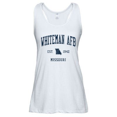 Whiteman Afb Mo Vintage Athletic Sports Ladies Essential Flowy Tank