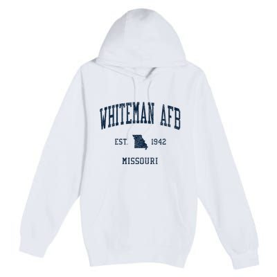 Whiteman Afb Mo Vintage Athletic Sports Premium Pullover Hoodie