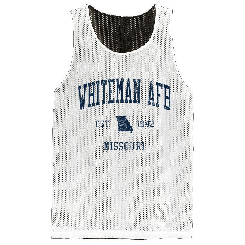 Whiteman Afb Mo Vintage Athletic Sports Mesh Reversible Basketball Jersey Tank