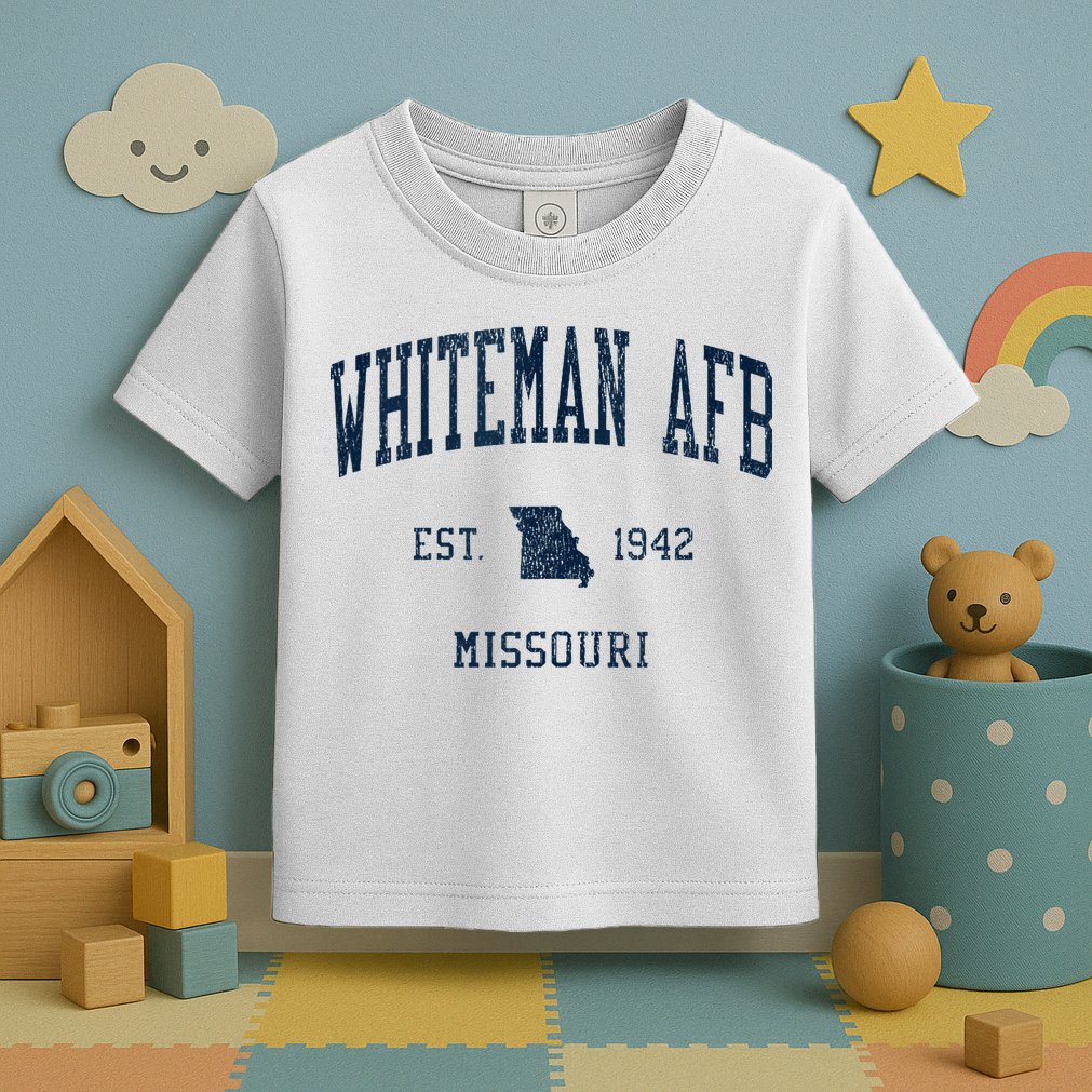 Whiteman Afb Mo Vintage Athletic Sports Toddler T-Shirt