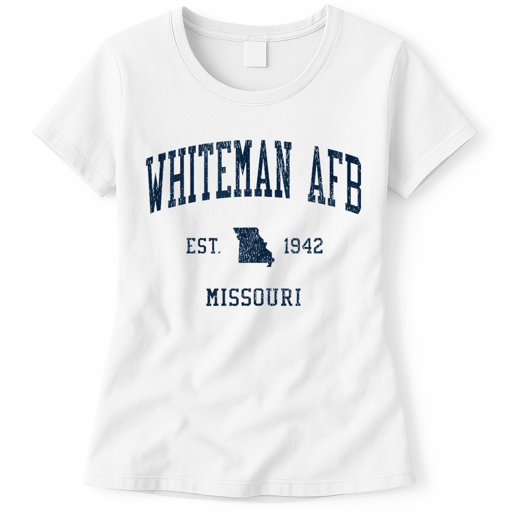 Whiteman Afb Mo Vintage Athletic Sports Womens T-Shirt
