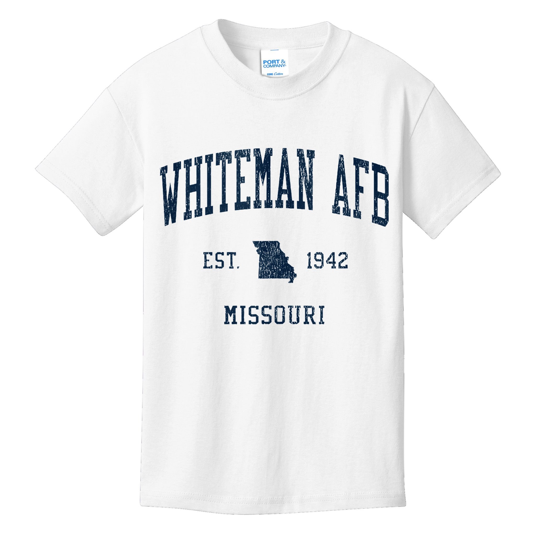 Whiteman Afb Mo Vintage Athletic Sports Kids T-Shirt