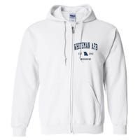 Whiteman Afb Mo Vintage Athletic Sports Full Zip Hoodie