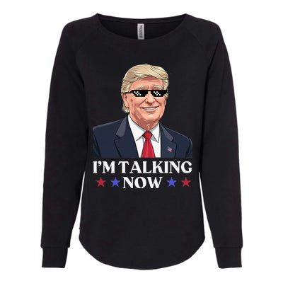 Wait A Minute Im Talking Trump Debate 2024 Sound Familiar Womens California Wash Sweatshirt