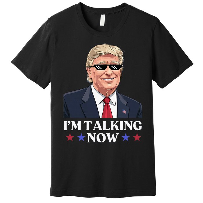 Wait A Minute Im Talking Trump Debate 2024 Sound Familiar Premium T-Shirt