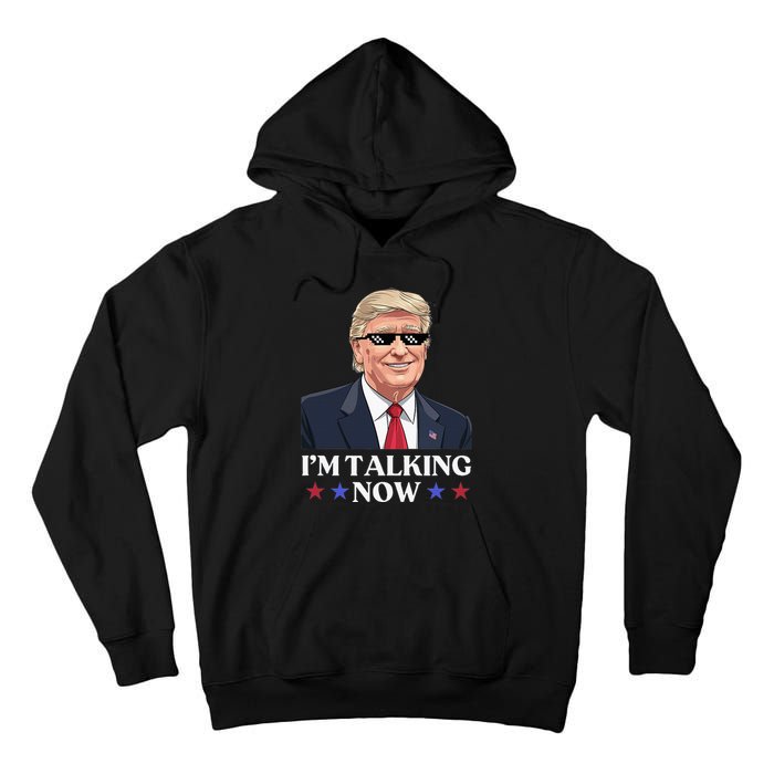 Wait A Minute Im Talking Trump Debate 2024 Sound Familiar Tall Hoodie