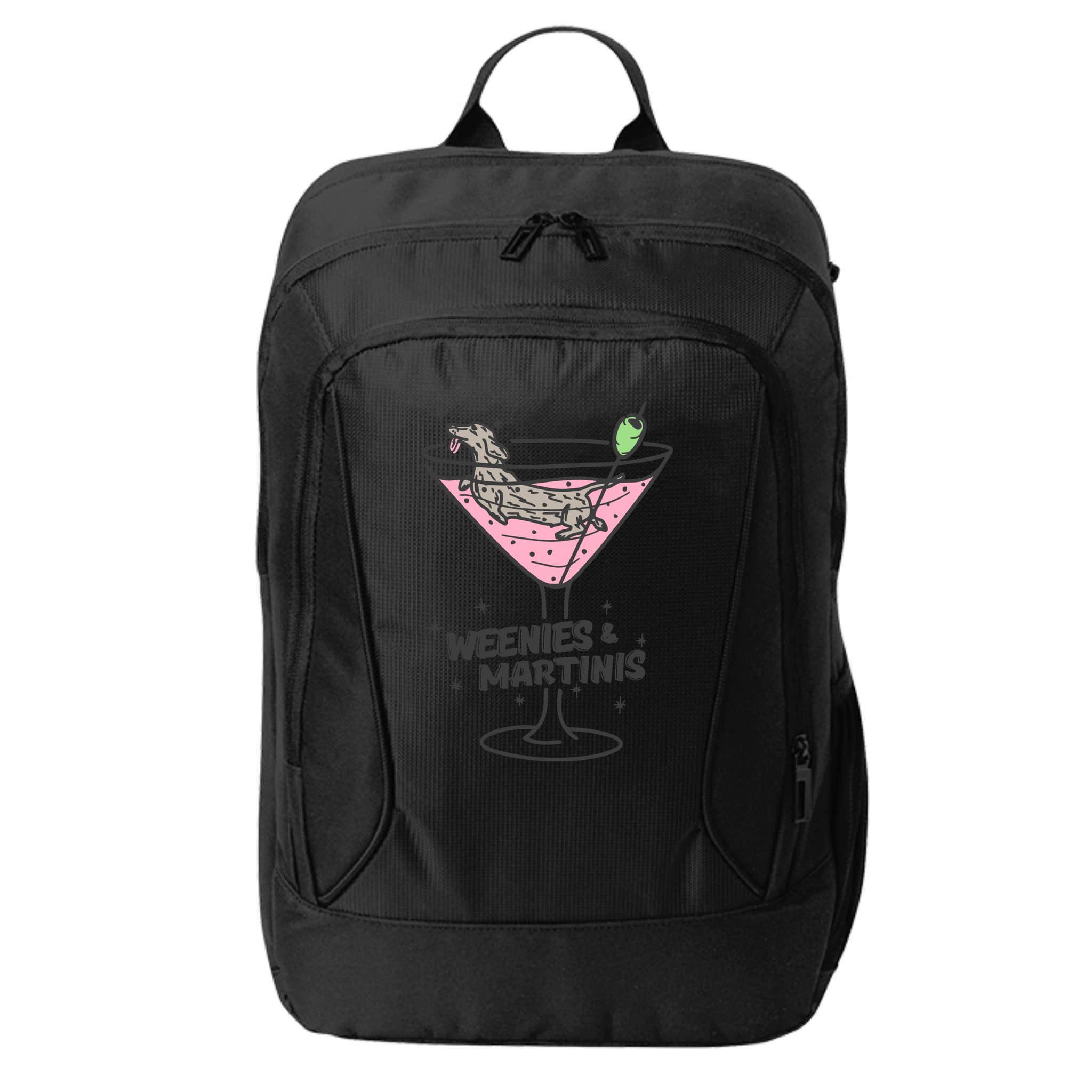 Weenies And Martini Weenie Dog Lover City Backpack