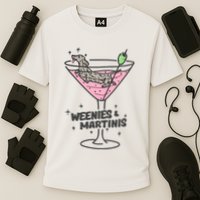 Weenies And Martini Weenie Dog Lover Cooling Performance Crew T-Shirt