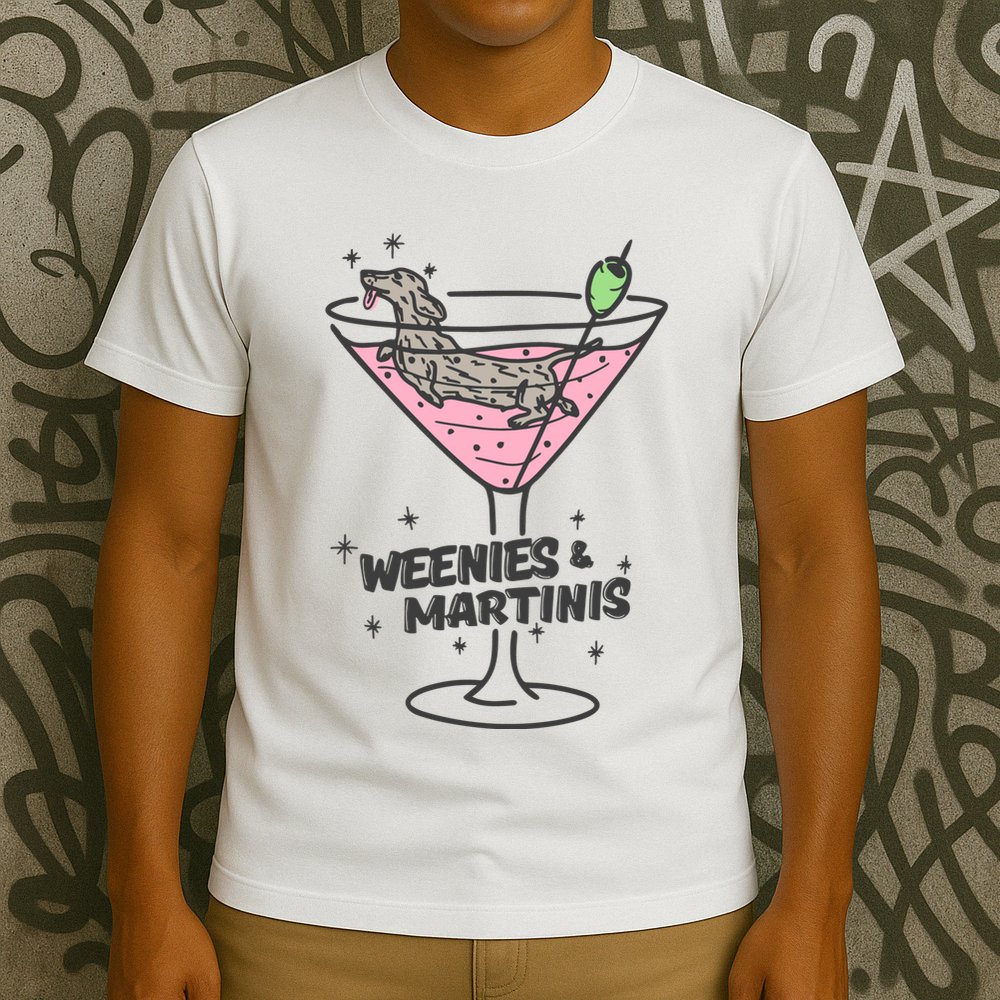 Weenies And Martini Weenie Dog Lover T-Shirt