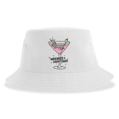 Weenies And Martini Weenie Dog Lover Sustainable Bucket Hat