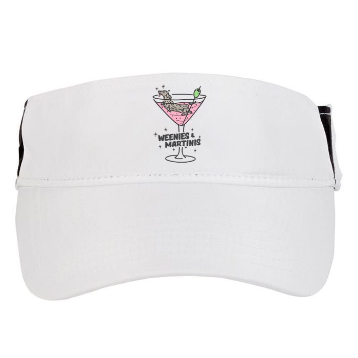 Weenies And Martini Weenie Dog Lover Adult Drive Performance Visor