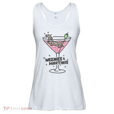 Weenies And Martini Weenie Dog Lover Ladies Essential Flowy Tank