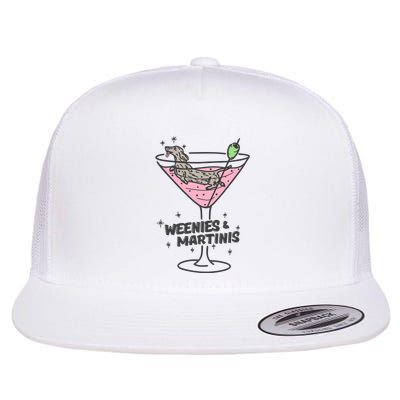 Weenies And Martini Weenie Dog Lover Flatbill Hat