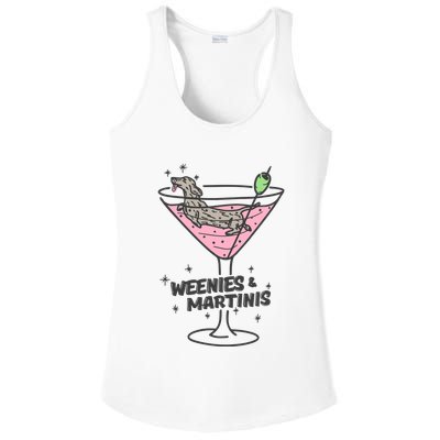 Weenies And Martini Weenie Dog Lover Ladies PosiCharge Competitor Racerback Tank