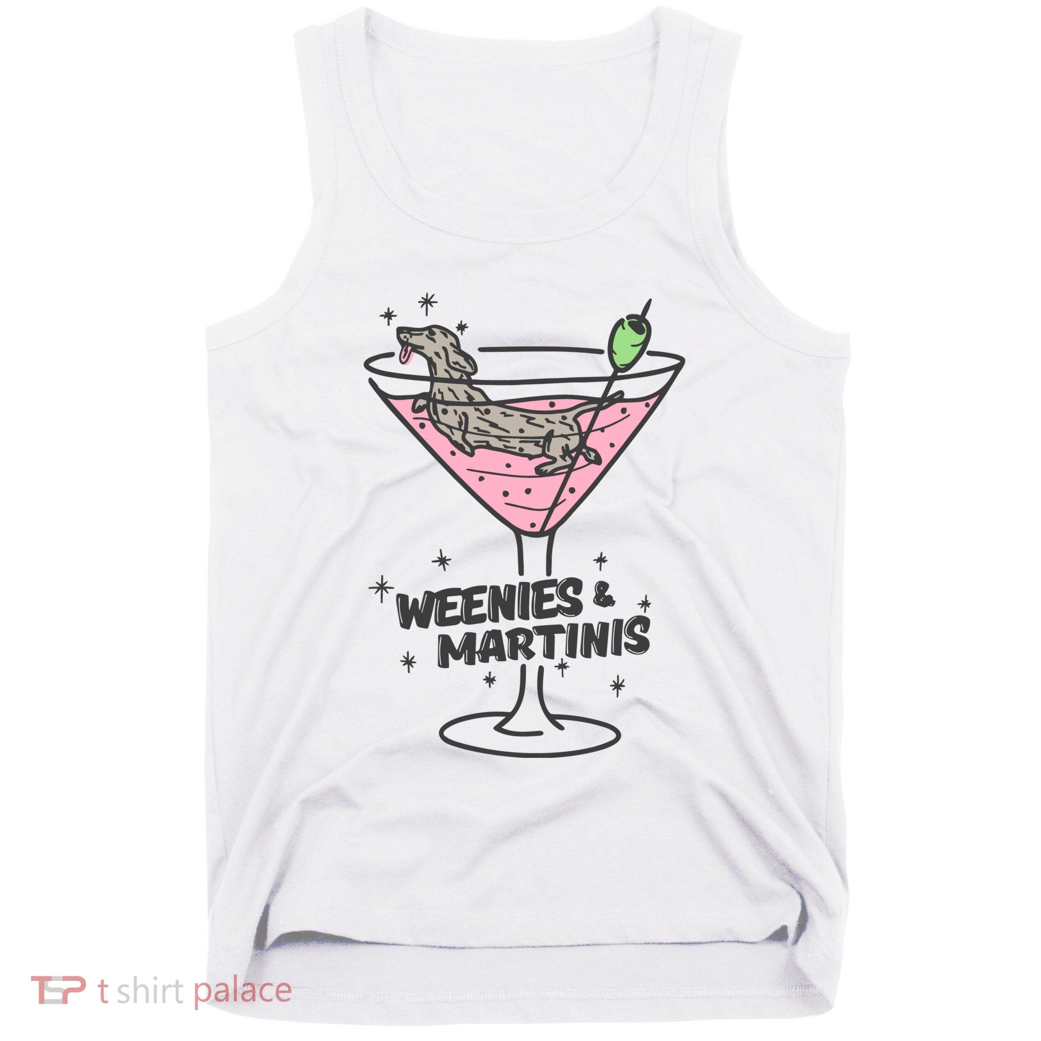 Weenies And Martini Weenie Dog Lover Tank Top