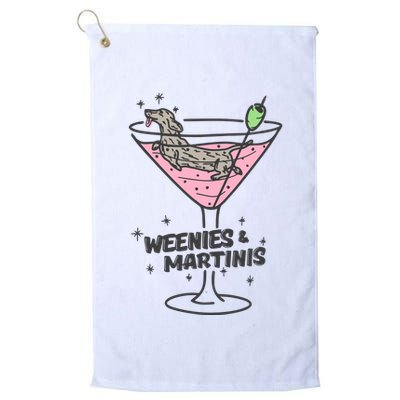 Weenies And Martini Weenie Dog Lover Golf Towel